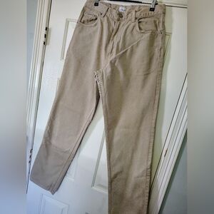 Vintage 90s Calvin Klein beige tan denim jeans Size 33 Casual Preppy Minimalist